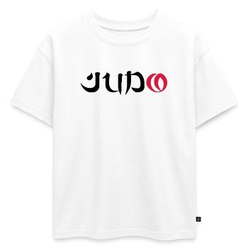 Judo - T-shirt enfant oversize en coton biologique Premium - blanc - Devant - AI Model Kid Male (0cm)