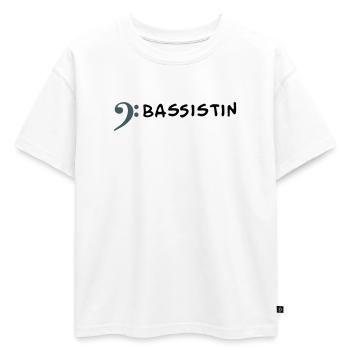 Je joue de la basse - Je suis bassiste - T-shirt enfant oversize en coton biologique Premium - blanc - Devant - AI Model Kid Male (0cm)