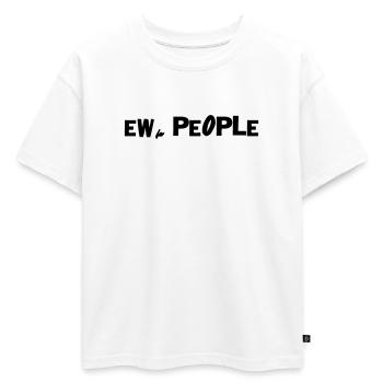 EW, PERSONNES - T-shirt enfant oversize en coton biologique Premium - blanc - Devant - AI Model Kid Male (0cm)