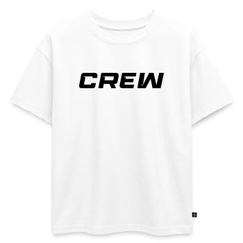 équipage - T-shirt enfant oversize en coton biologique Premium - blanc - Devant - AI Model Kid Male (0cm)