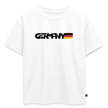 Allemagne - T-shirt enfant oversize en coton biologique Premium - blanc - Devant - AI Model Kid Male (0cm)