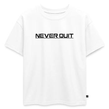 Motif d’endurance Never Quit - T-shirt enfant oversize en coton biologique Premium - blanc - Devant - AI Model Kid Male (0cm)