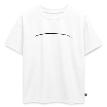 coup de pinceau rayé ligne - T-shirt enfant oversize en coton biologique Premium - blanc - Devant - AI Model Kid Male (0cm)