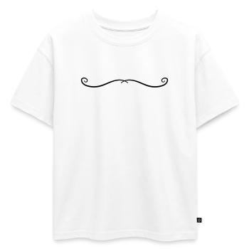 Gamme d’ornements - T-shirt enfant oversize en coton biologique Premium - blanc - Devant - AI Model Kid Male (0cm)