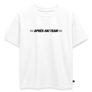 L’équipe de ski APRrès - T-shirt enfant oversize en coton biologique Premium - blanc - Devant - AI Model Kid Male (0cm)