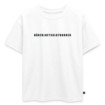 Härzbluetsolothurn Canton de Soleure - T-shirt enfant oversize en coton biologique Premium - blanc - Devant - AI Model Kid Male (0cm)