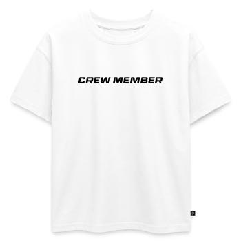 membre d’équipage - T-shirt enfant oversize en coton biologique Premium - blanc - Devant - AI Model Kid Male (0cm)
