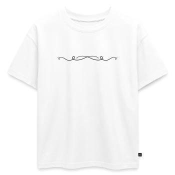 Gamme d’ornements - T-shirt enfant oversize en coton biologique Premium - blanc - Devant - AI Model Kid Male (0cm)