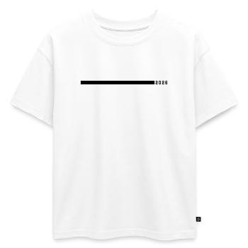 Accident vasculaire cérébral en 2026 - T-shirt enfant oversize en coton biologique Premium - blanc - Devant - AI Model Kid Male (0cm)