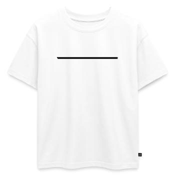 Coup de pinceau Ligne horizontale Design minimaliste - T-shirt enfant oversize en coton biologique Premium - blanc - Devant - AI Model Kid Male (0cm)