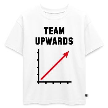 Équipe ascendante (Succès / Progrès / Rouge pourri 2C) - T-shirt enfant oversize en coton biologique Premium - blanc - Devant - AI Model Kid Male (0cm)