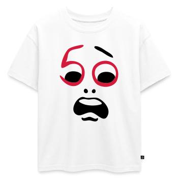 Help, 50 years! - Oversized Kids' Premium Organic T-Shirt - white - Front - AI Model Kid Male (0cm)