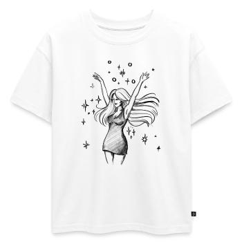 Autonomisation de la femme dansante - Illustration - T-shirt enfant oversize en coton biologique Premium - blanc - Devant - AI Model Kid Male (0cm)
