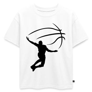 Sport - T-shirt enfant oversize en coton biologique Premium - blanc - Devant - AI Model Kid Male (0cm)