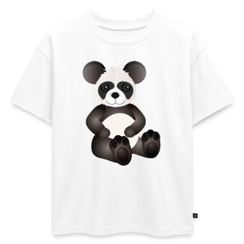 Petit panda sucré comme animal de compagnie - T-shirt enfant oversize en coton biologique Premium - blanc - Devant - AI Model Kid Male (0cm)