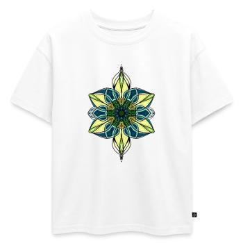 Ornement - T-shirt enfant oversize en coton biologique Premium - blanc - Devant - AI Model Kid Male (0cm)