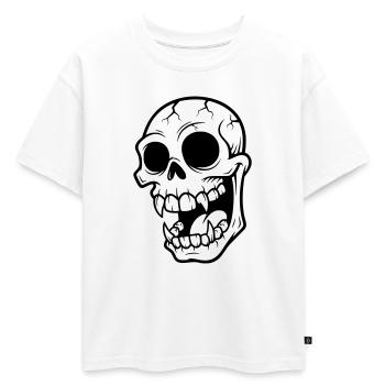 crane de vampire fou  - T-shirt enfant oversize en coton biologique Premium - blanc - Devant - AI Model Kid Male (0cm)