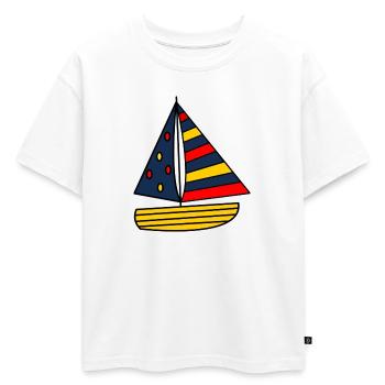 HOLIDAY. HAPPY HOLIDAYS. MISTRESS. MASTER. TEACHER - Oversized Kids' Premium Organic T-Shirt - white - Front - AI Model Kid Male (0cm)