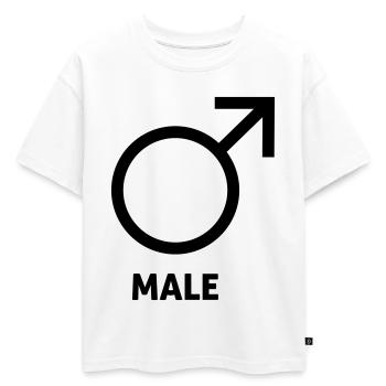 Cadeaux drôles pour hommes - T-shirt enfant oversize en coton biologique Premium - blanc - Devant - AI Model Kid Male (0cm)