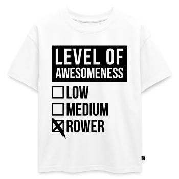 Aviron Aviron Rame - T-shirt enfant oversize en coton biologique Premium - blanc - Devant - AI Model Kid Male (0cm)