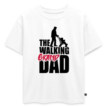 The walking (grand) dad - grandad - Oversized Kids' Premium Organic T-Shirt - white - Front - AI Model Kid Male (0cm)