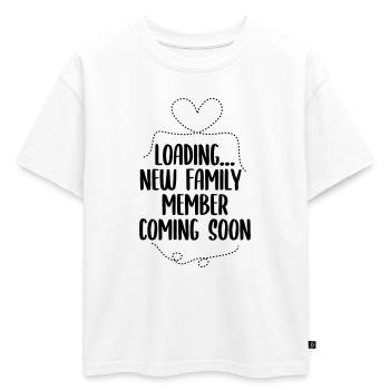 Pregnancy announcement - Oversized Kids' Premium Organic T-Shirt - white - Front - AI Model Kid Male (0cm)