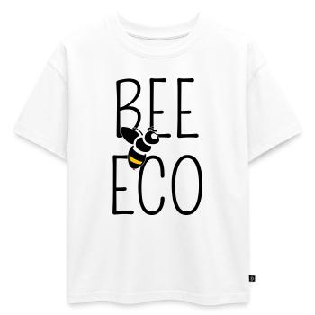 Abeille Engagée Transition Bio - T-shirt enfant oversize en coton biologique Premium - blanc - Devant - AI Model Kid Male (0cm)