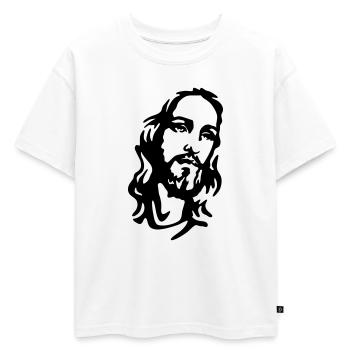 Christ - T-shirt enfant oversize en coton biologique Premium - blanc - Devant - AI Model Kid Male (0cm)