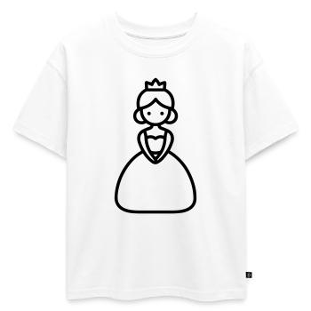 princesse - T-shirt enfant oversize en coton biologique Premium - blanc - Devant - AI Model Kid Male (0cm)