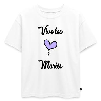 FUTURE MARIEE. EVJF. MARIEE. TEAM. TEAM MARIEE - T-shirt enfant oversize en coton biologique Premium - blanc - Devant - AI Model Kid Male (0cm)