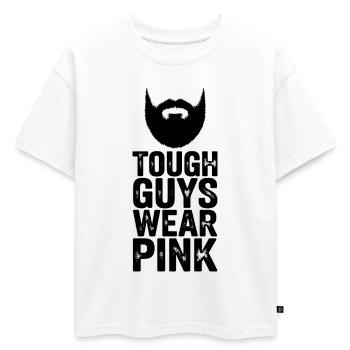 Les durs à cuire portent du rose - T-shirt enfant oversize en coton biologique Premium - blanc - Devant - AI Model Kid Male (0cm)