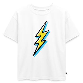 Foudre de style Vanguard - T-shirt enfant oversize en coton biologique Premium - blanc - Devant - AI Model Kid Male (0cm)