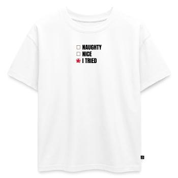 Noël - T-shirt enfant oversize en coton biologique Premium - blanc - Devant - AI Model Kid Male (0cm)