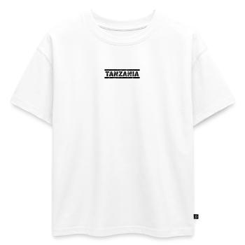Tanzanie - T-shirt enfant oversize en coton biologique Premium - blanc - Devant - AI Model Kid Male (0cm)