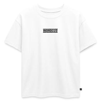 Maroc - T-shirt enfant oversize en coton biologique Premium - blanc - Devant - AI Model Kid Male (0cm)