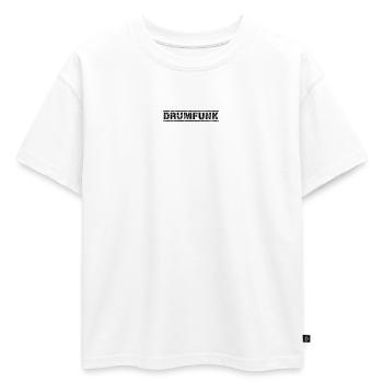 Radio tambour - T-shirt enfant oversize en coton biologique Premium - blanc - Devant - AI Model Kid Male (0cm)