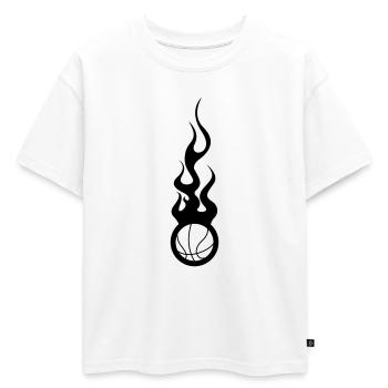 Basketball / Basketball / Basktet-Ball / Sports - Oversized Kids' Premium Organic T-Shirt - white - Front - AI Model Kid Male (0cm)