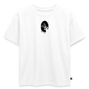 un œuf graffiti de Pâques et un lapin de Pâques - T-shirt enfant oversize en coton biologique Premium - blanc - Devant - AI Model Kid Male (0cm)