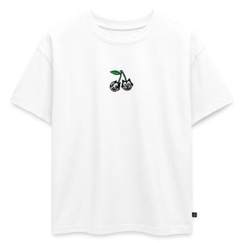 Felix The Cat Design Bâton Cerises - T-shirt enfant oversize en coton biologique Premium - blanc - Devant - AI Model Kid Male (0cm)