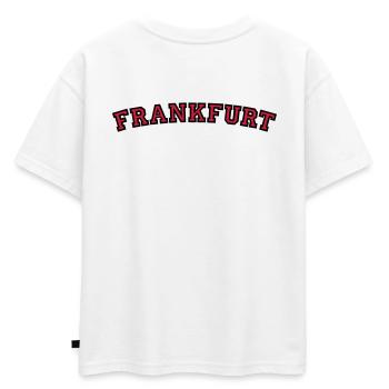 Francfort College Style - T-shirt enfant oversize en coton biologique Premium - blanc - Dos - AI Model Kid Male (0cm)