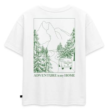 Volkswagen VW Camper L'Aventure Est Ma Maison - T-shirt enfant oversize en coton biologique Premium - blanc - Dos - AI Model Kid Male (0cm)