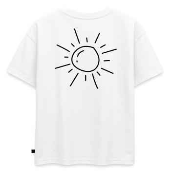 UNE Soleil - T-shirt enfant oversize en coton biologique Premium - blanc - Dos - AI Model Kid Male (0cm)
