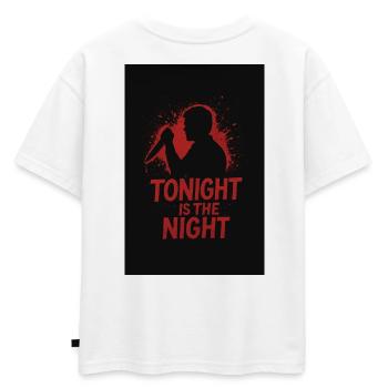 Dexter « Ce soir est la nuit » - T-shirt enfant oversize en coton biologique Premium - blanc - Dos - AI Model Kid Male (0cm)