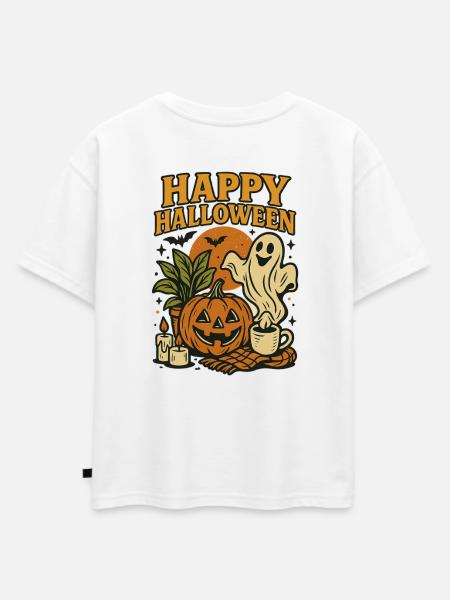Happy_Halloweenn - Oversized Kinder Premium Organic T-Shirt - Weiß
