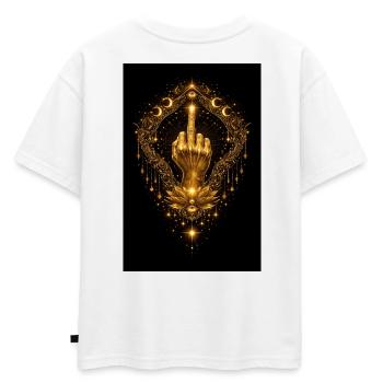 Majeur d’Or - Défiance d’Or - T-shirt enfant oversize en coton biologique Premium - blanc - Dos - AI Model Kid Male (0cm)