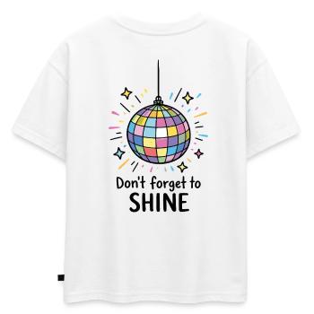 N’oubliez pas de briller – Disco Ball Disco Rays - T-shirt enfant oversize en coton biologique Premium - blanc - Dos - AI Model Kid Male (0cm)
