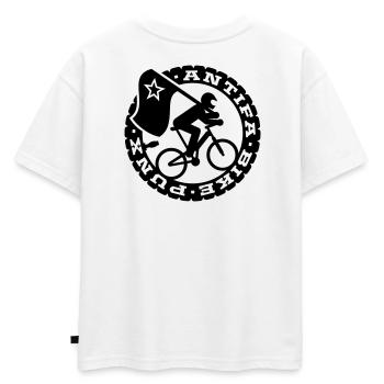 Antifa vélo Punks - T-shirt enfant oversize en coton biologique Premium - blanc - Dos - AI Model Kid Male (0cm)