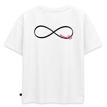 Infinity Sign Family Gift Love - Oversized Kids' Premium Organic T-Shirt - white - Back - AI Model Kid Male (0cm)
