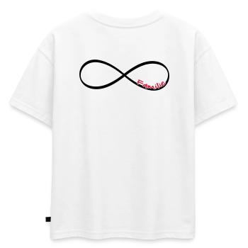 Infinity Sign Family - Gift - Oversized Kids' Premium Organic T-Shirt - white - Back - AI Model Kid Male (0cm)