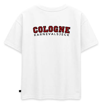 Cologne Karnevalsjeck (rouge) Cologne Kölsch Karneval - T-shirt enfant oversize en coton biologique Premium - blanc - Dos - AI Model Kid Male (0cm)